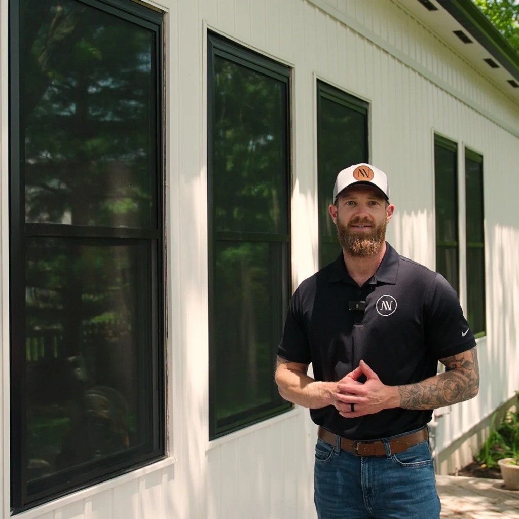 Window Company Owner In Front Of Black Windows -Nashville window Company